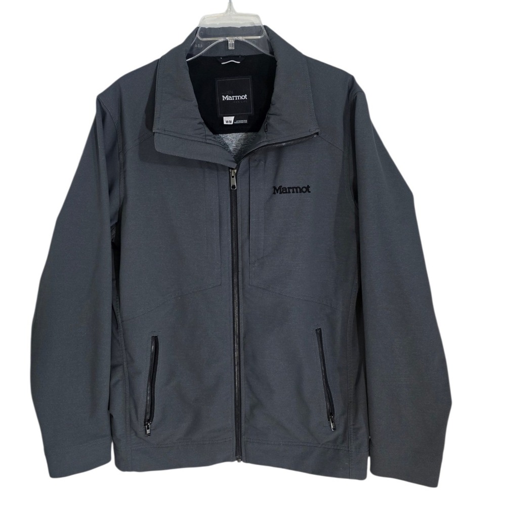Marmot Mens Grey Softshell Full Zip Jacket C80240 Size Medium